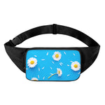 White Daisy Flower Print Waist Bag