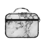 White Dark Grey Marble Print Briefcase Bible Bag