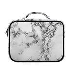 White Dark Grey Marble Print Briefcase Bible Bag