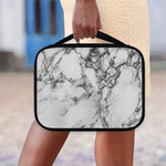 White Dark Grey Marble Print Classic Bible Case