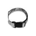 White Dark Grey Marble Print Dog Collar