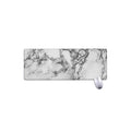 White Dark Grey Marble Print Extended Mouse Pad