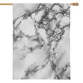 White Dark Grey Marble Print House Flag