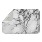 White Dark Grey Marble Print Indoor Door Mat