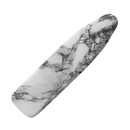 White Dark Grey Marble Print Ironing Board Cover