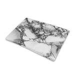 White Dark Grey Marble Print Pet Cooling Mat Cover