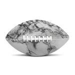 White Dark Grey Marble Print Rugby Ball