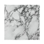 White Dark Grey Marble Print Silk Bandana