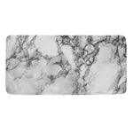 White Dark Grey Marble Print Towel