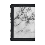 White Dark Grey Marble Print Trifold Wallet