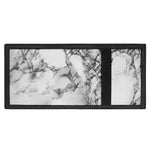 White Dark Grey Marble Print Trifold Wallet