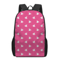 White Dove Breast Cancer Pattern Print 17 Inch Backpack