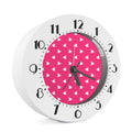 White Dove Breast Cancer Pattern Print Alarm Clock