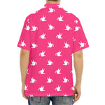 White Dove Breast Cancer Pattern Print Aloha Shirt