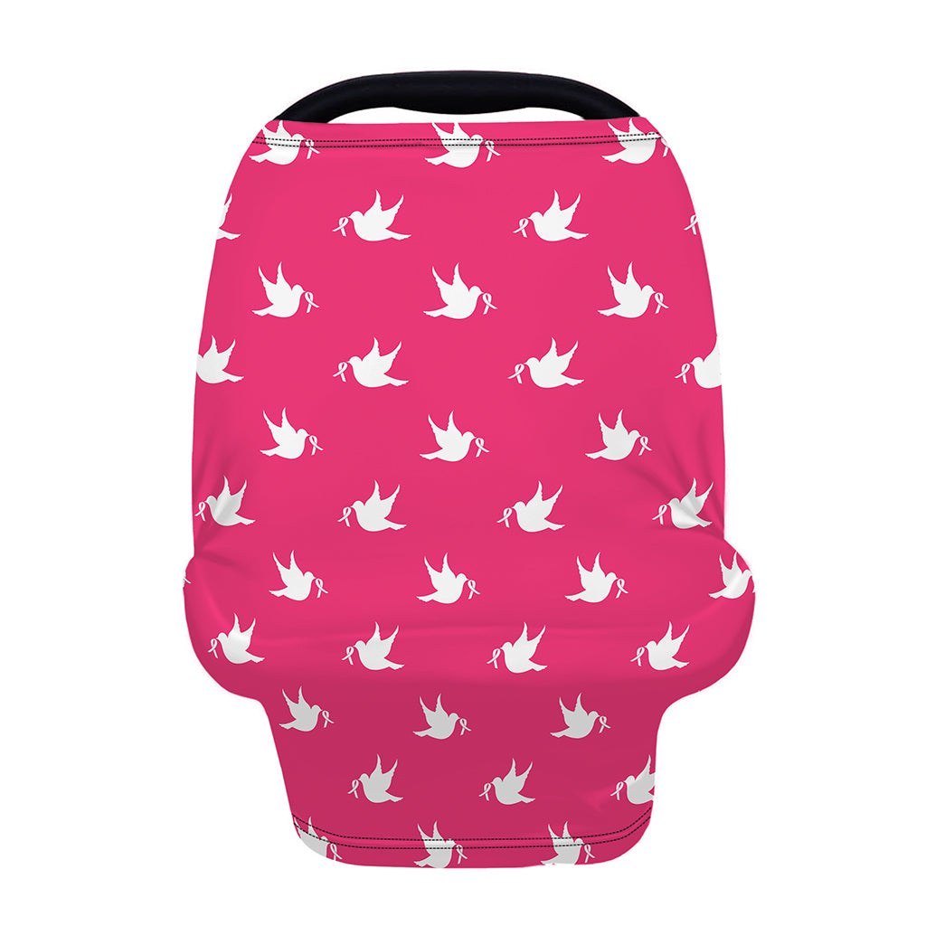 White Dove Breast Cancer Pattern Print Baby Seat Cover