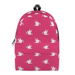White Dove Breast Cancer Pattern Print Backpack