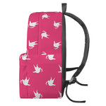 White Dove Breast Cancer Pattern Print Backpack