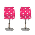 White Dove Breast Cancer Pattern Print Bar Stool Covers