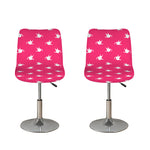 White Dove Breast Cancer Pattern Print Bar Stool Covers