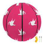 White Dove Breast Cancer Pattern Print Basketball