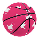 White Dove Breast Cancer Pattern Print Basketball