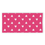 White Dove Breast Cancer Pattern Print Beach Towel