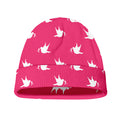 White Dove Breast Cancer Pattern Print Beanie