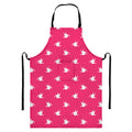 White Dove Breast Cancer Pattern Print Bib Apron With Pocket