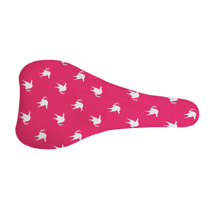 White Dove Breast Cancer Pattern Print Bicycle Seat Cover