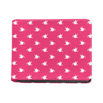White Dove Breast Cancer Pattern Print Bifold Wallet