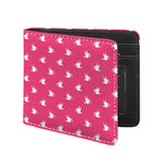 White Dove Breast Cancer Pattern Print Bifold Wallet