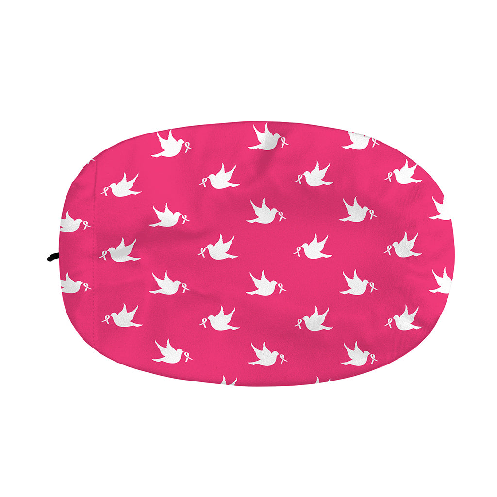 White Dove Breast Cancer Pattern Print Car Side Mirror Covers