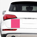 White Dove Breast Cancer Pattern Print Car Sticker
