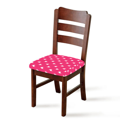 White Dove Breast Cancer Pattern Print Chair Cushion Cover