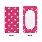 White Dove Breast Cancer Pattern Print Changing Pad Cover