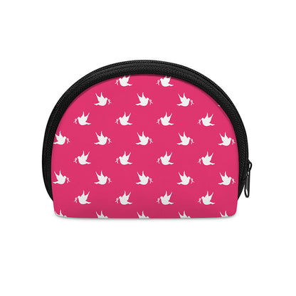 White Dove Breast Cancer Pattern Print Coin Purse