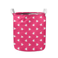White Dove Breast Cancer Pattern Print Collapsible Laundry Basket