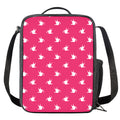 White Dove Breast Cancer Pattern Print Crossbody Lunch Bag