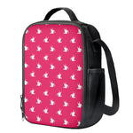 White Dove Breast Cancer Pattern Print Crossbody Lunch Bag