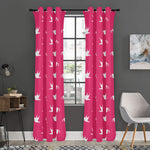 White Dove Breast Cancer Pattern Print Curtain