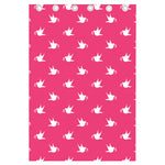 White Dove Breast Cancer Pattern Print Curtain