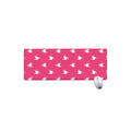 White Dove Breast Cancer Pattern Print Extended Mouse Pad