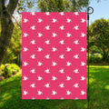 White Dove Breast Cancer Pattern Print Garden Flag