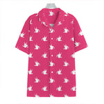 White Dove Breast Cancer Pattern Print Hawaiian Shirt
