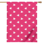 White Dove Breast Cancer Pattern Print House Flag