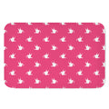 White Dove Breast Cancer Pattern Print Indoor Door Mat