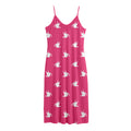 White Dove Breast Cancer Pattern Print Jersey Midi Cami Dress