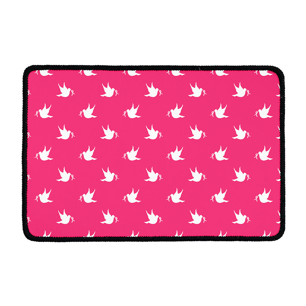 White Dove Breast Cancer Pattern Print Kitchen Mat