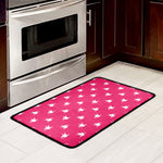 White Dove Breast Cancer Pattern Print Kitchen Mat