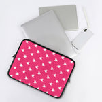 White Dove Breast Cancer Pattern Print Laptop Sleeve